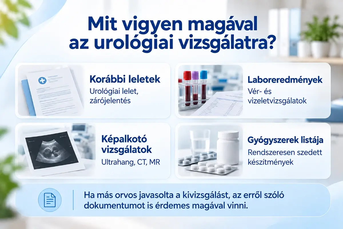 Urológiai vizsgálat menete
